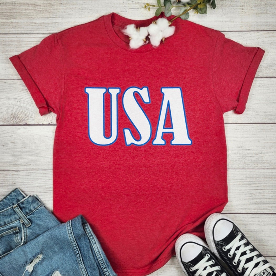 Red USA Unisex Tee