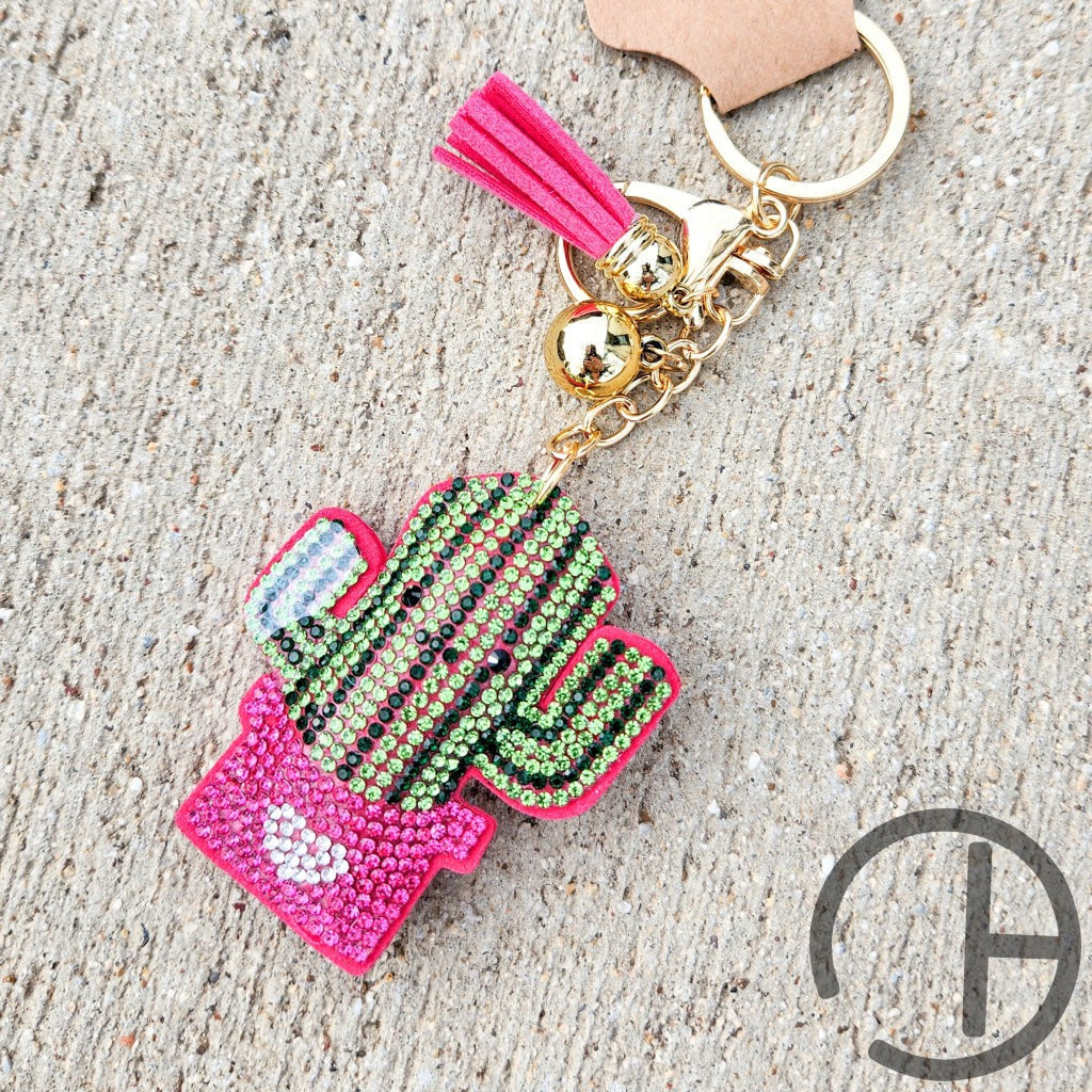 Cactus Bling Keychain