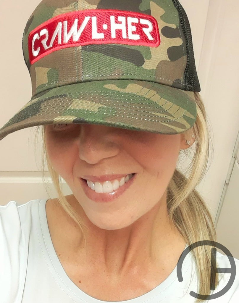 Camo & Red Snap Back Crawlher Hat Hat