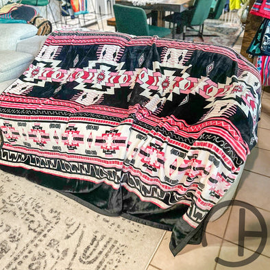 Cherrylimeade Aztec Oversized Throw Blanket