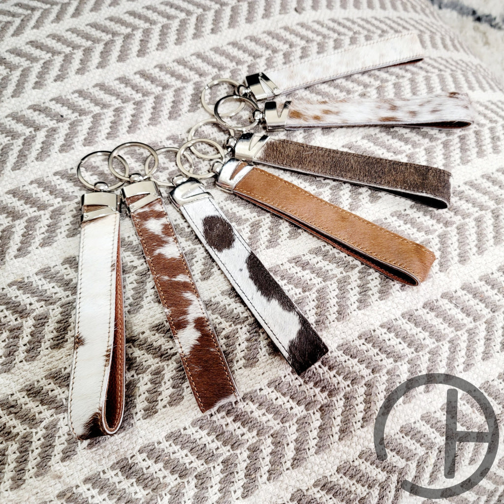 Shops cowhide keychain