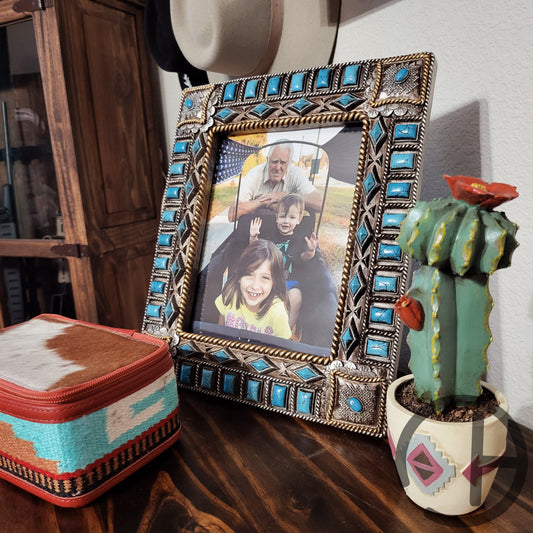 Turquoise Silver 8X10 Frame