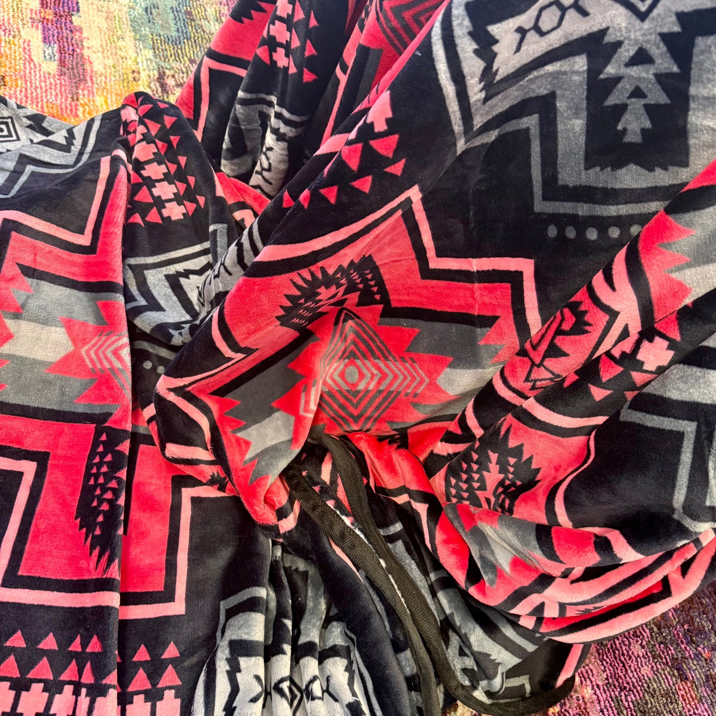 Luna Pink Oversized Throw Blanket