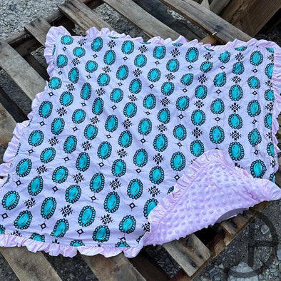 Aztec Pink Concho Baby / Kids Blanket