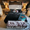 Black 50 Shades -3 Piece Faux Fur Comforter Bedding Set
