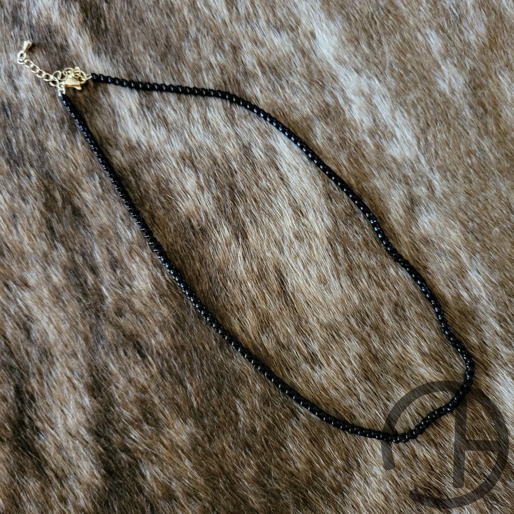 Black Enamel Choker Necklace