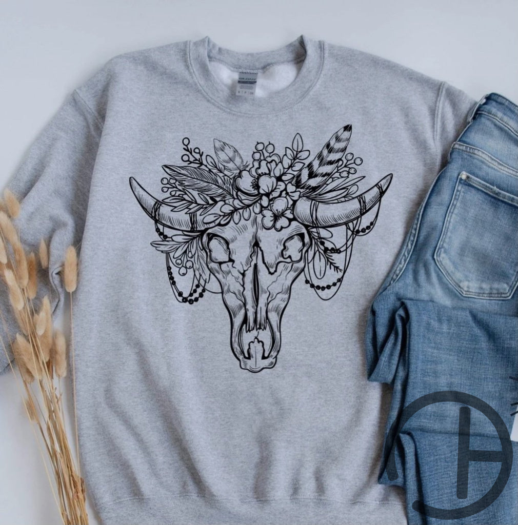 Boho Cow Sweatshirt Hoodie/sweater