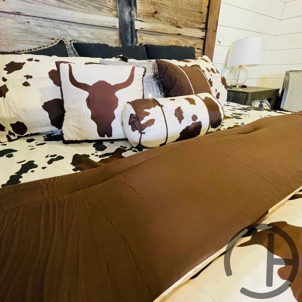 Brown Cow - 6 Piece Comforter Bedding Set