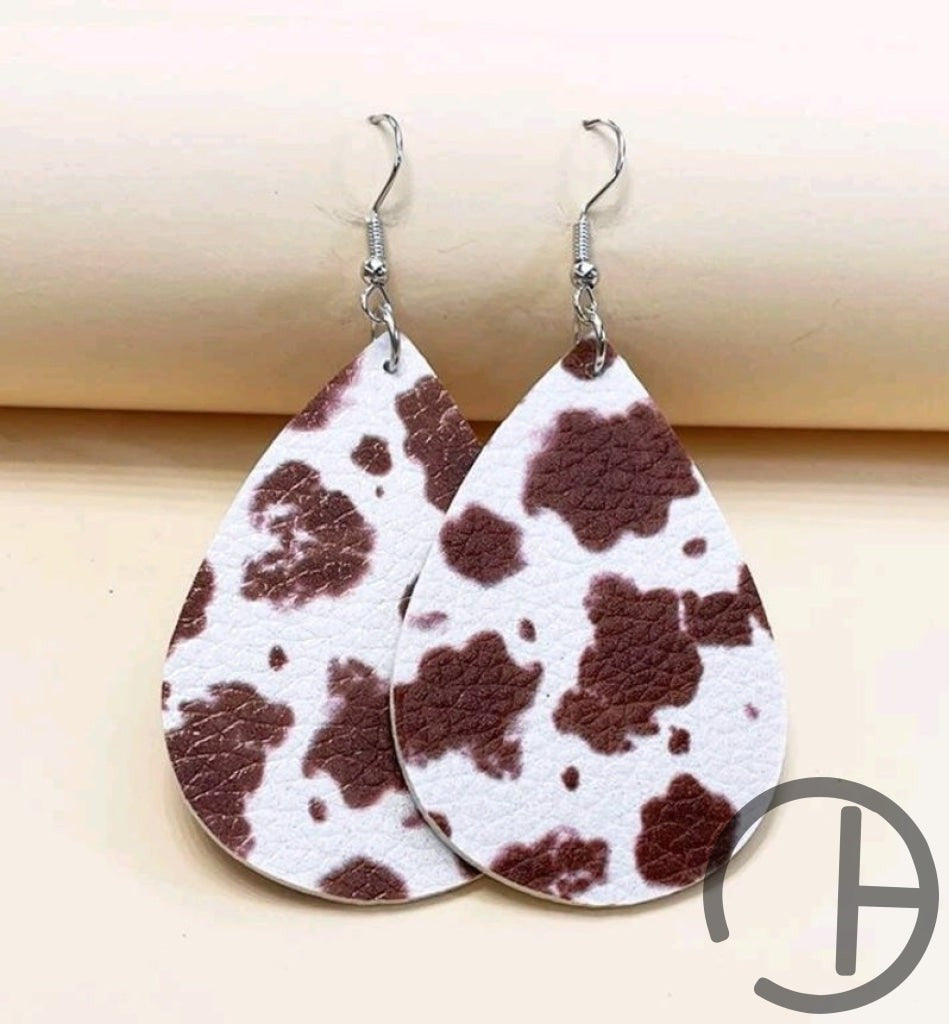 Brown Cow Earring