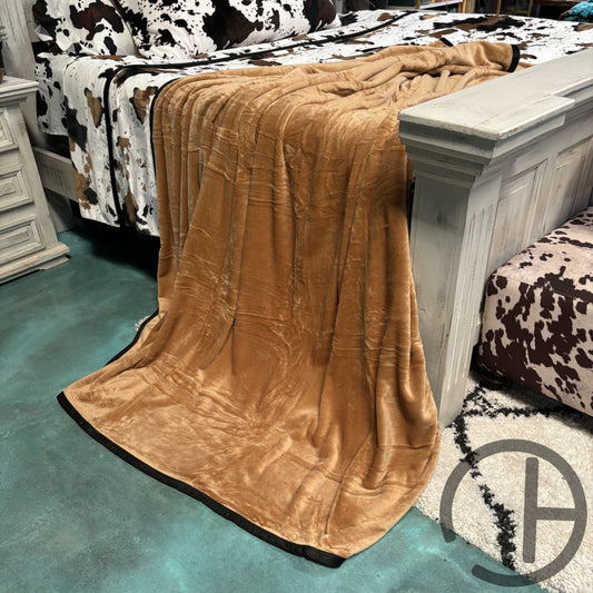 Caramel Oversized Throw Blanket