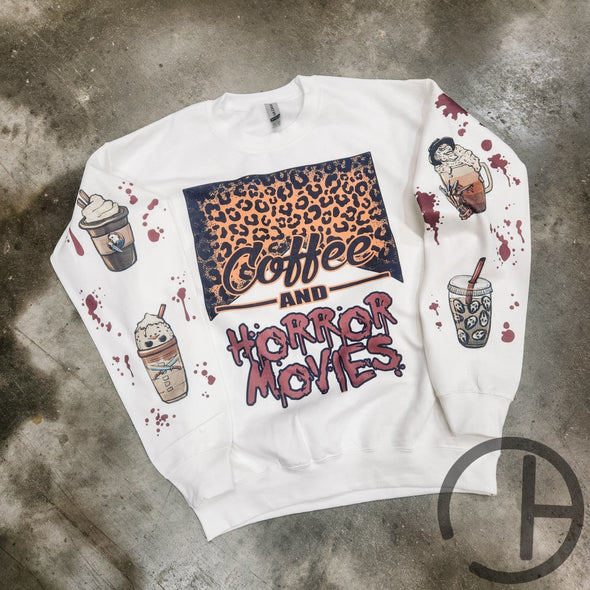 Coffee And Horror Movies Sweatshirt Hoodie/Sweater