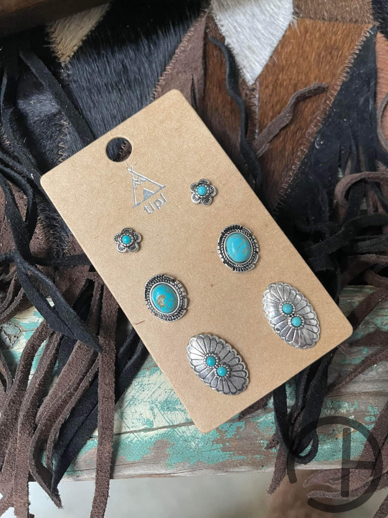 Concho 3 Pack Earrings