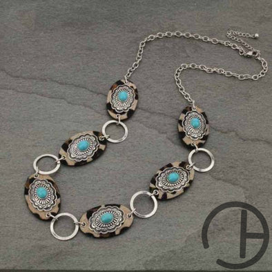 Concho With Leather Necklace