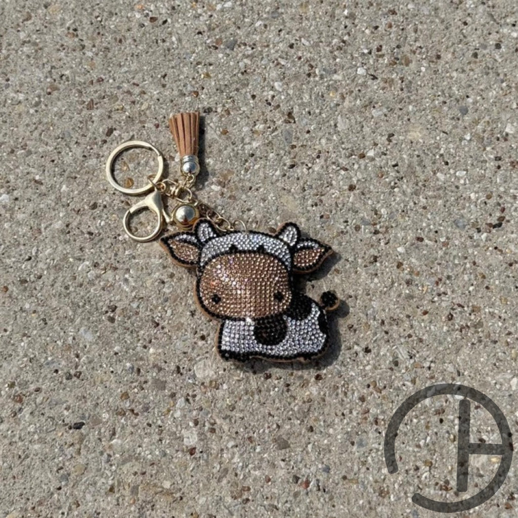 Cow Bling Keychain