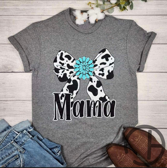 Cow Bow Mama Tee