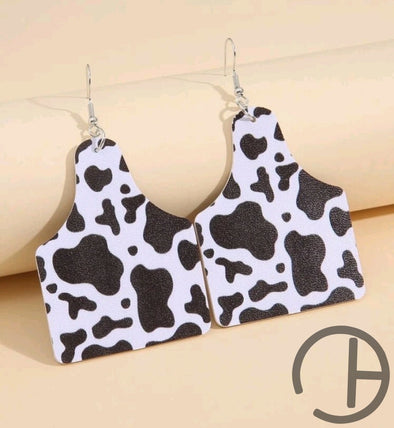 Cow Tag Earring