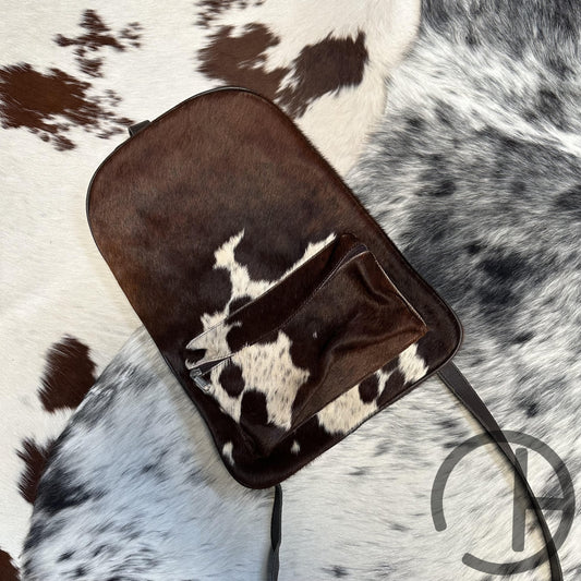 Cowhide And Leather Backpack