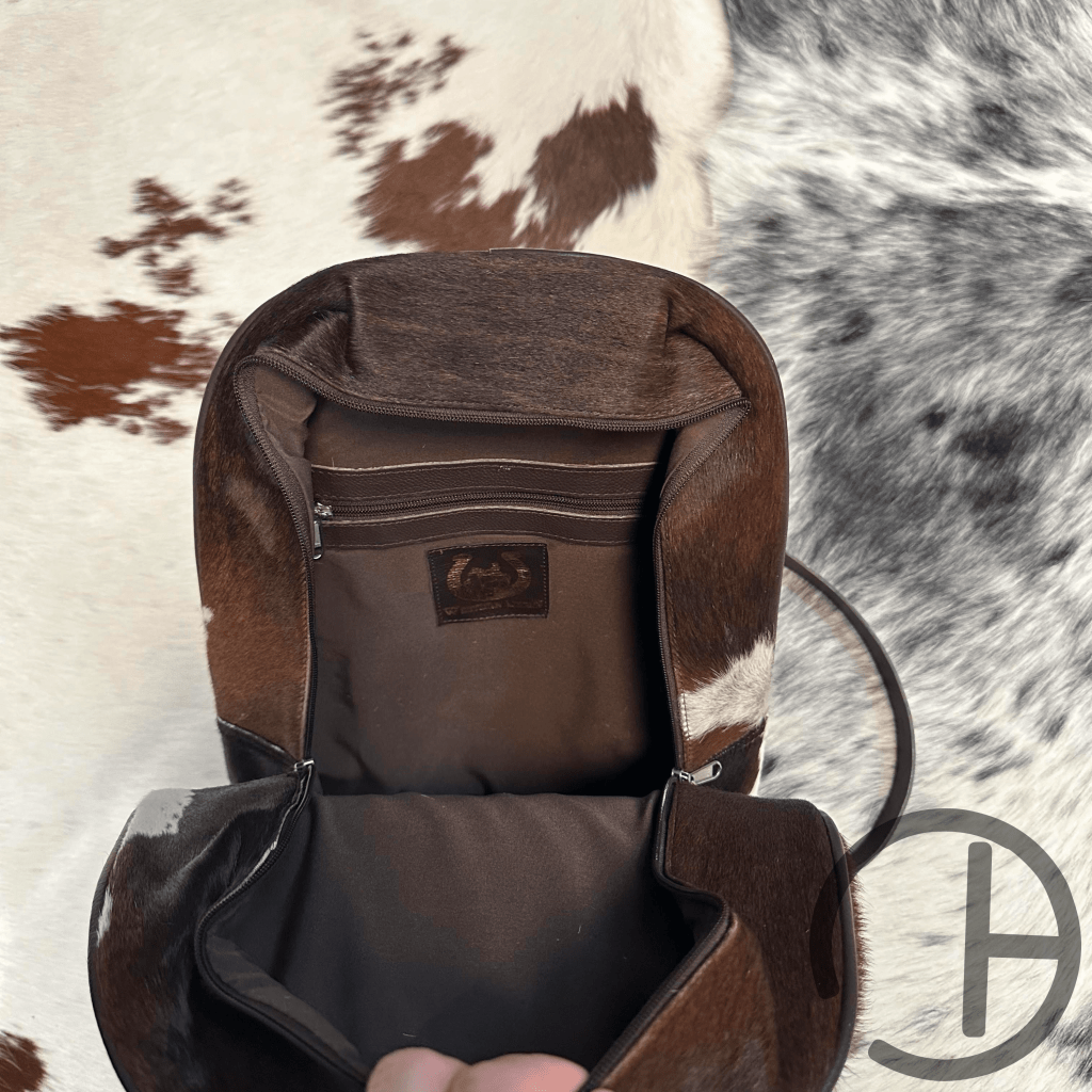 Cowhide And Leather Backpack