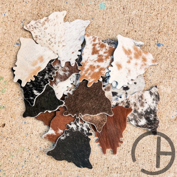 Cowhide Coasters Set Of 4