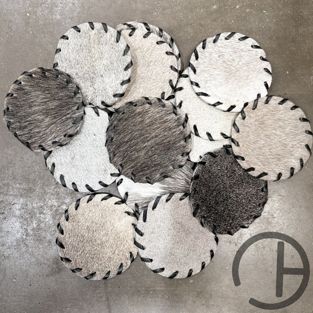 Cowhide Coasters Set Of 4