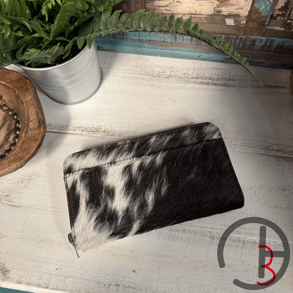 Cowhide Pocket Zip Wallet 3