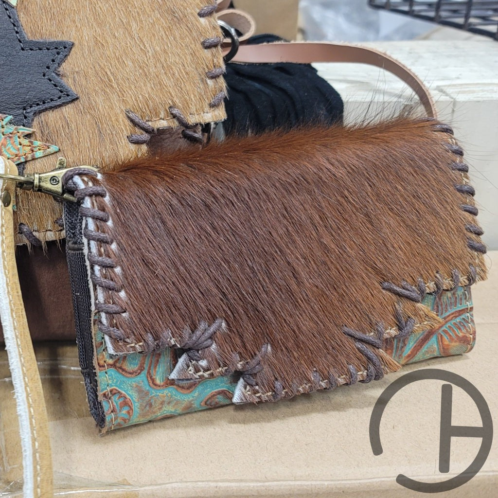 Cowhide Tooled Leather Wallet