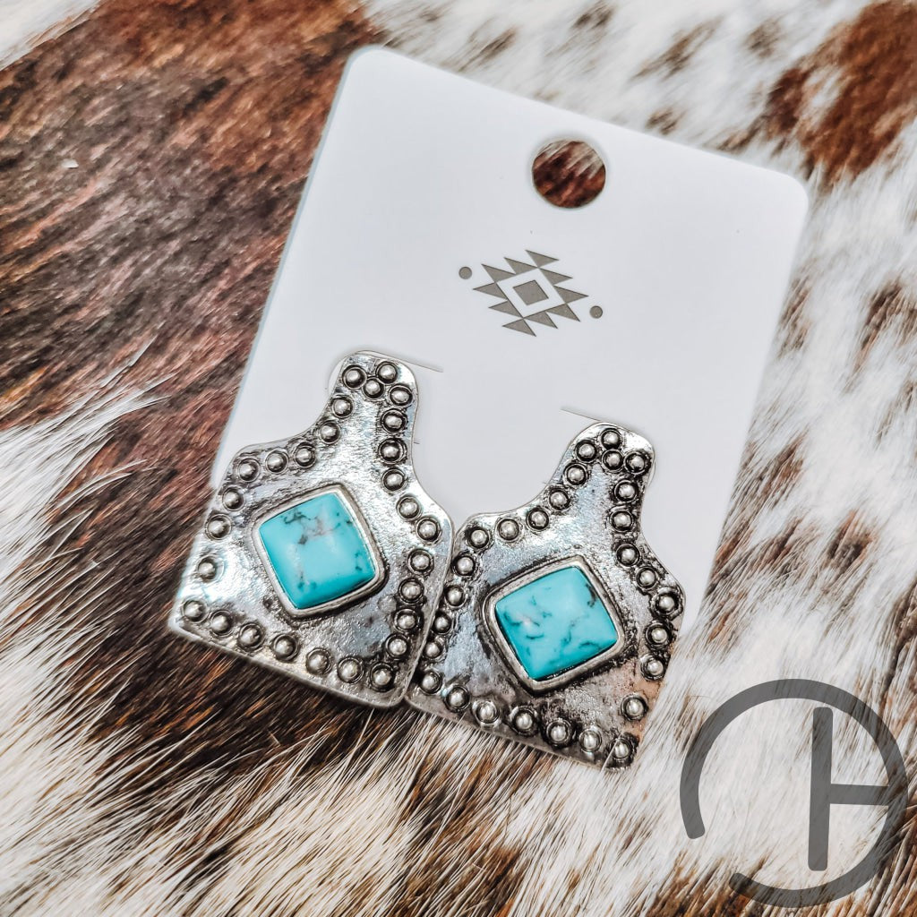 Cowtag Stud Earring