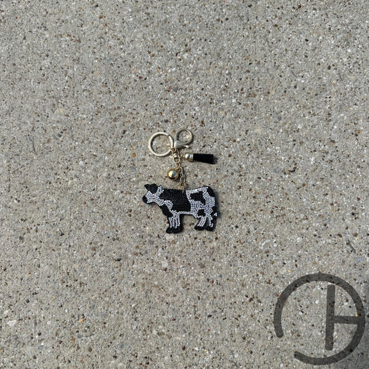 Dairy Cow Bling Keychain