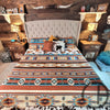 Desert Clay Aztec Quilt 3 Piece Bed Set