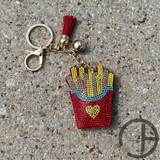 French Fry Bling Keychain