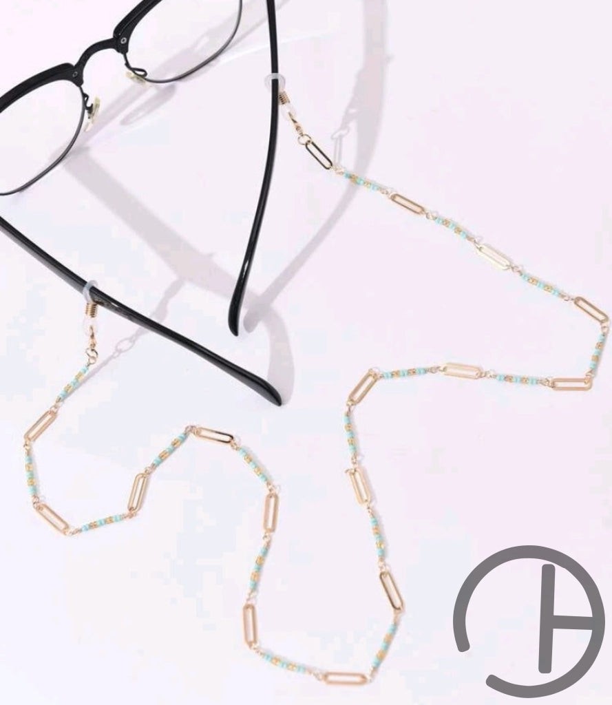 Geometric Block Sunglass Chain