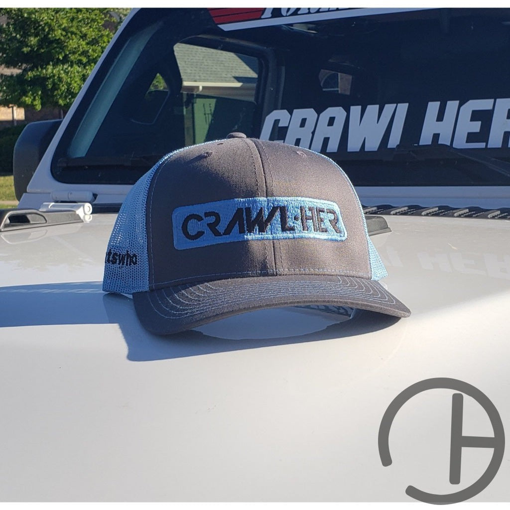 Gray & Blue Crawlher Snap Back Hat Hat