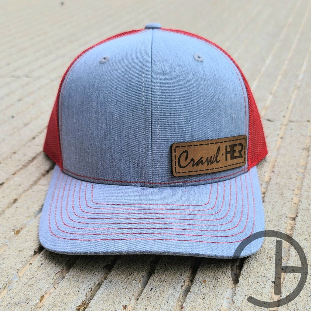 Gray Crawlher Patch Snap Back Hat Hat