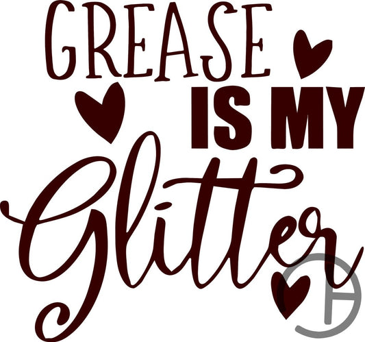 Grease Glitter Decal