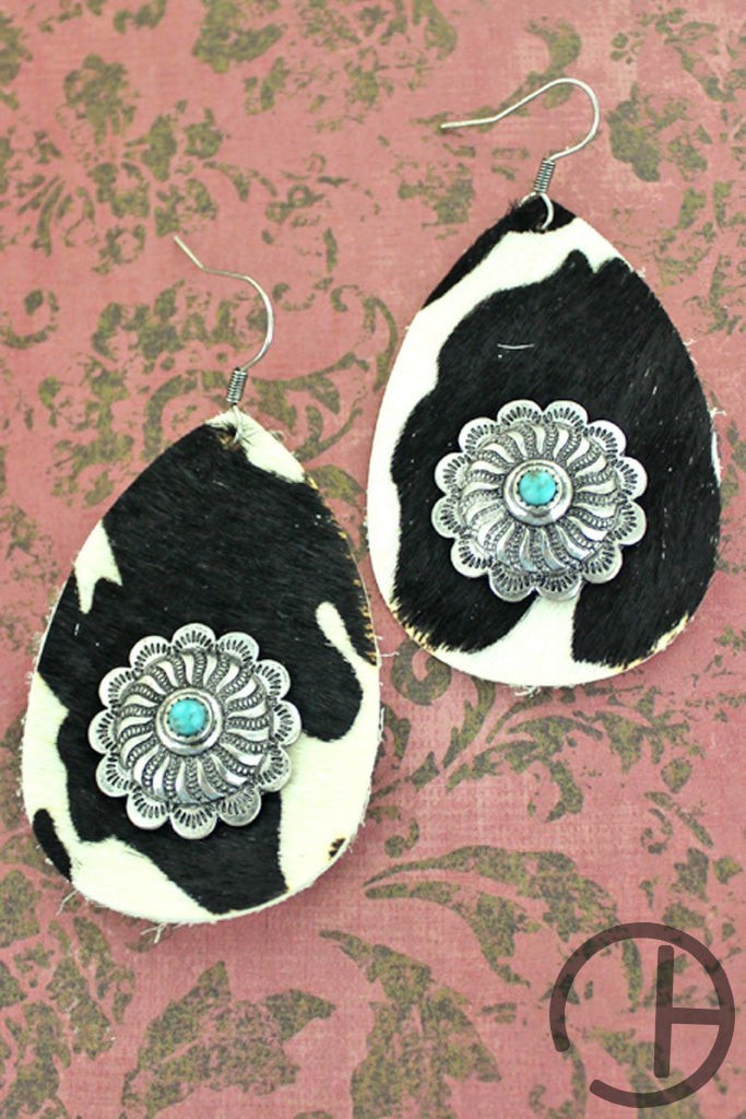 Kamms Concho Harvest Home Teardrop Earrings