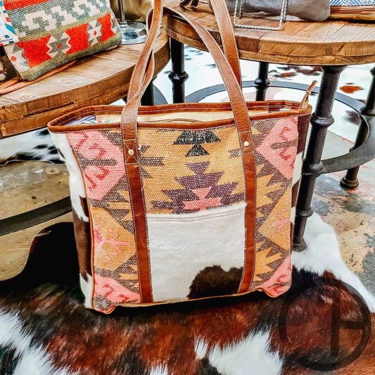 Lb221 Cowhide Tote Bag