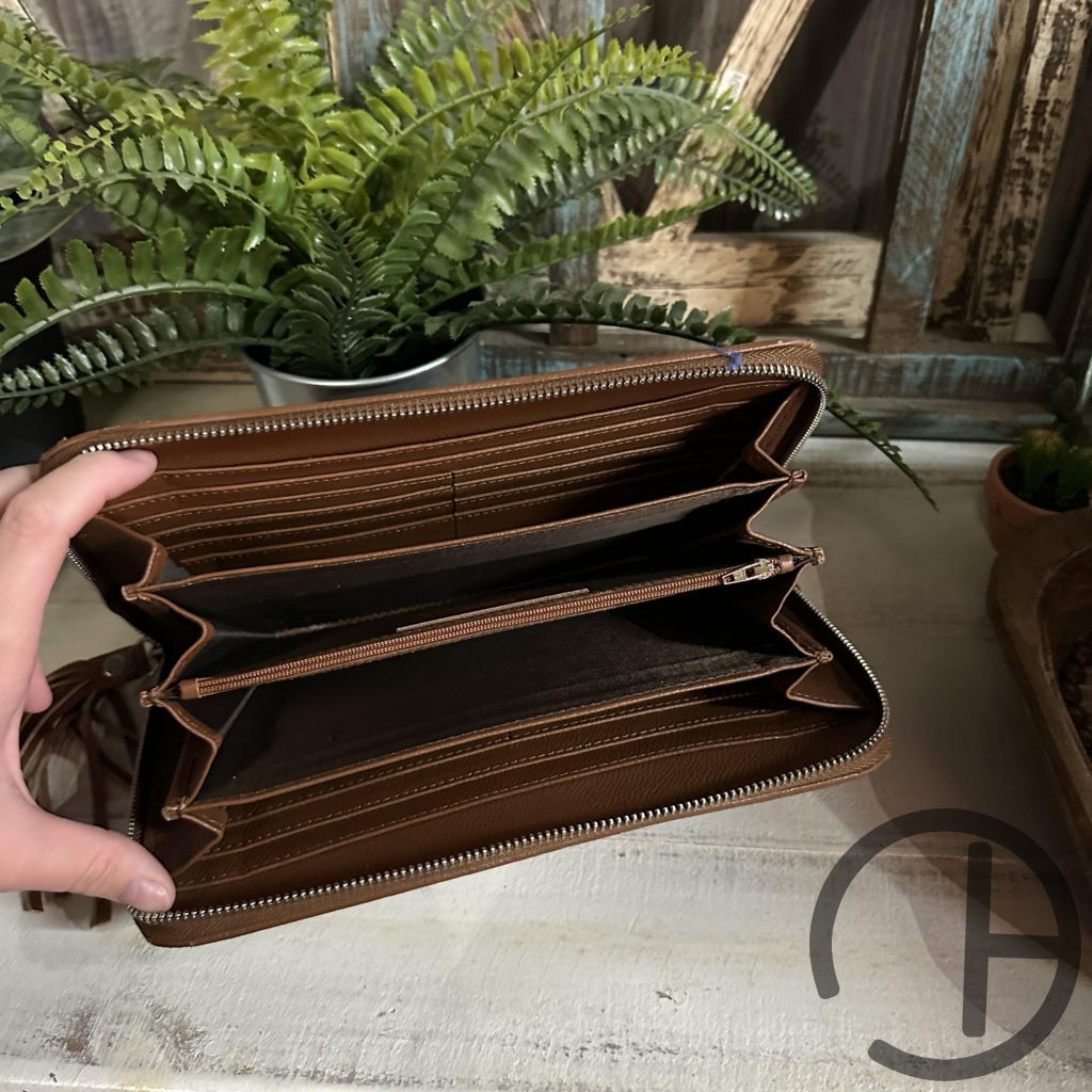 Massive Cowhide Wristlet Wallet