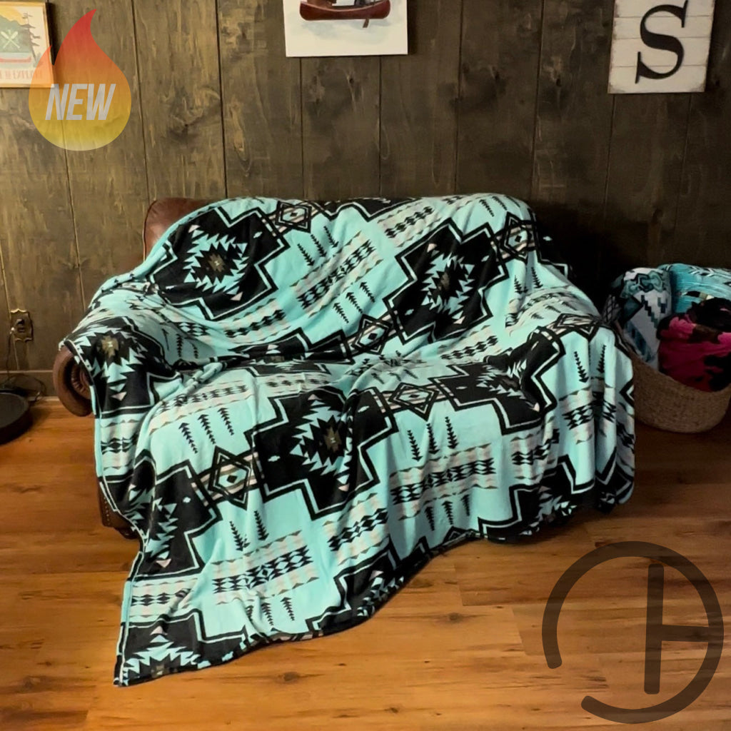 Mint Gem Dwinkie Throw Blanket