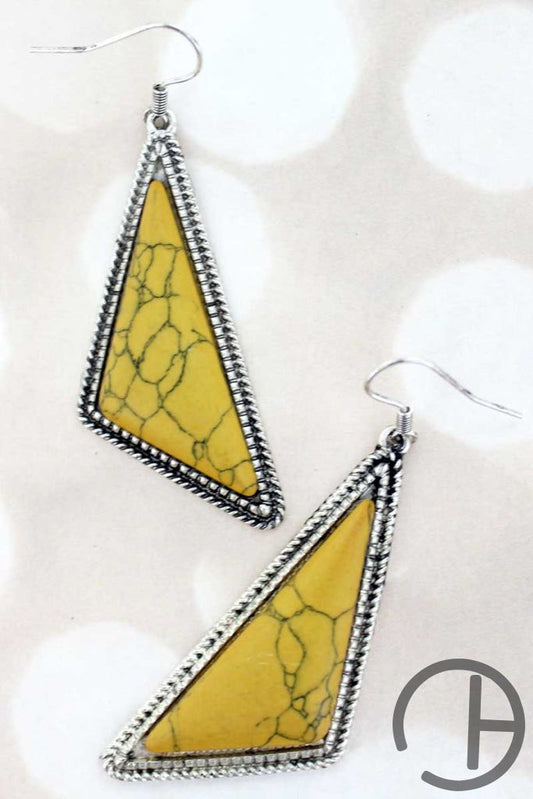 Montenegro Yellow Triangle Earrings