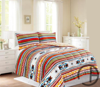 Multi Aztec 3 Piece Bed Set