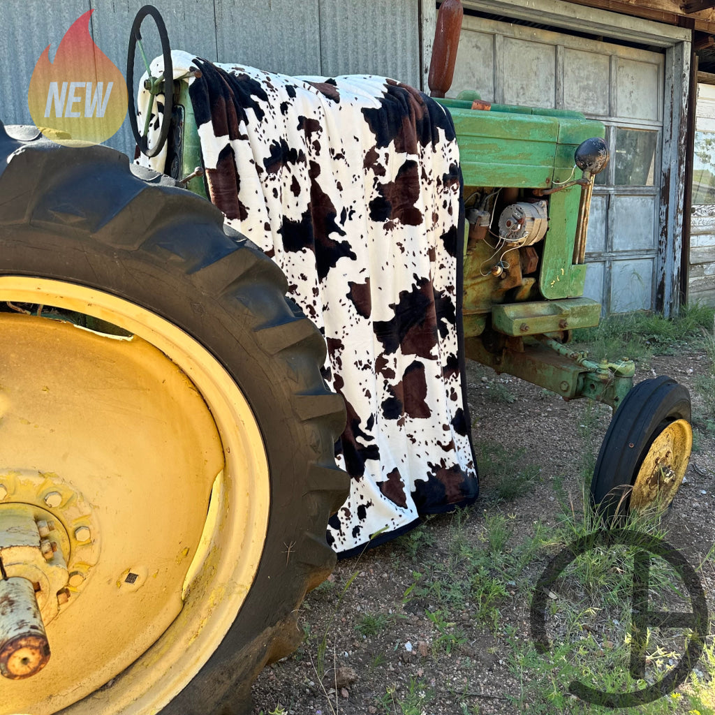 Multi Cow Throw Blanket