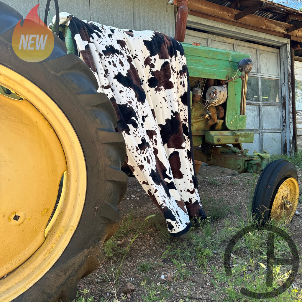 Multi Cow Throw Blanket