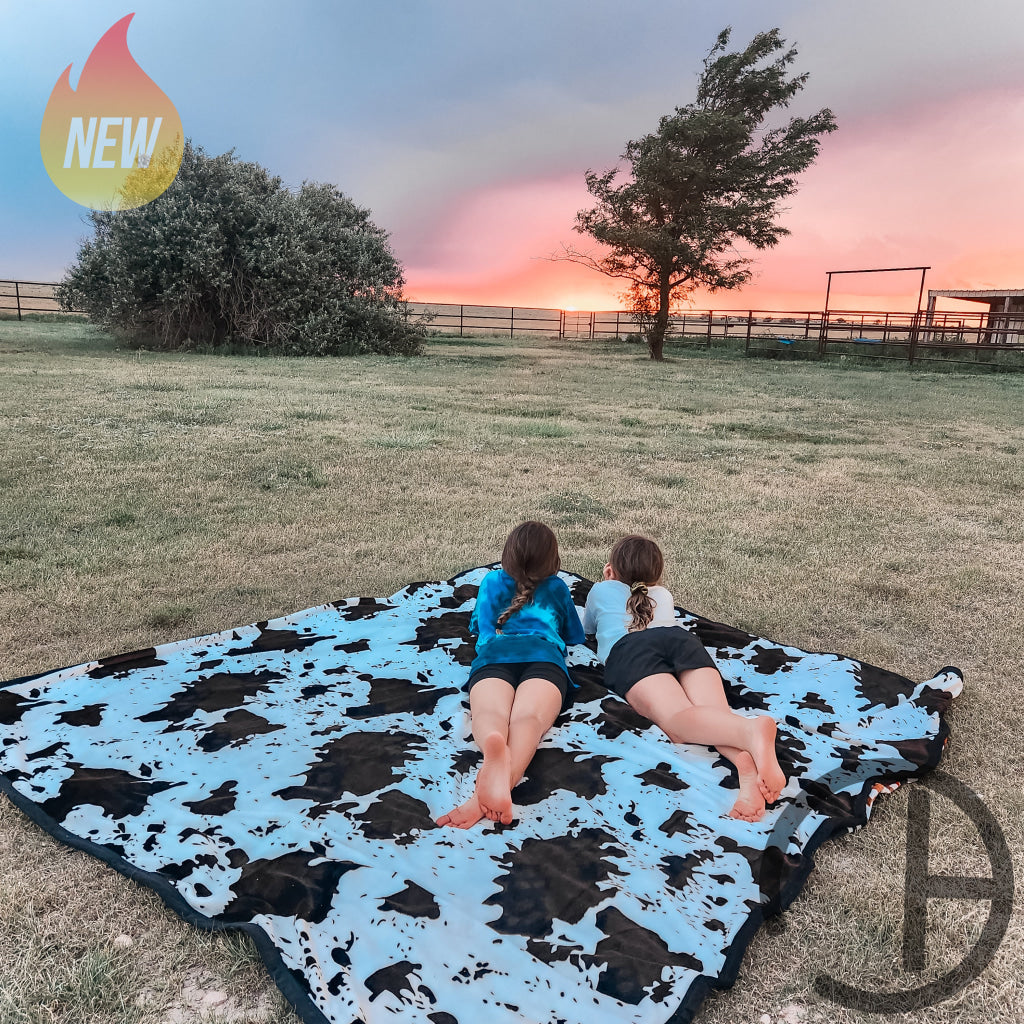 Multi Cow Oversized Throw Blanket 2