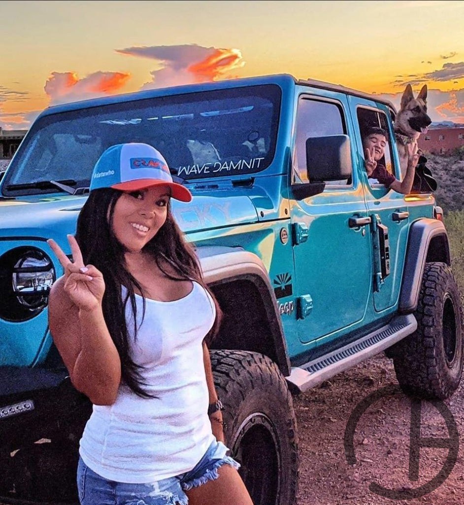 Orange & Teal Crawlher Snap Back Hat Hat