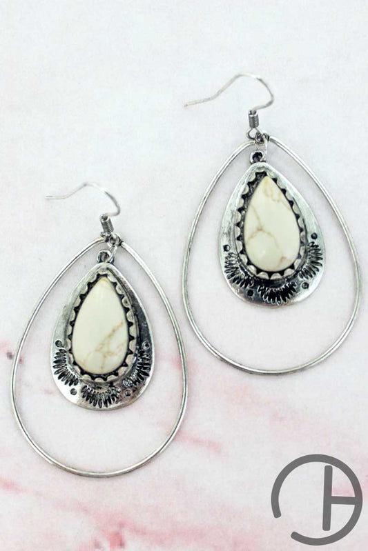 Paso Robles Natural Teardrop Earrings