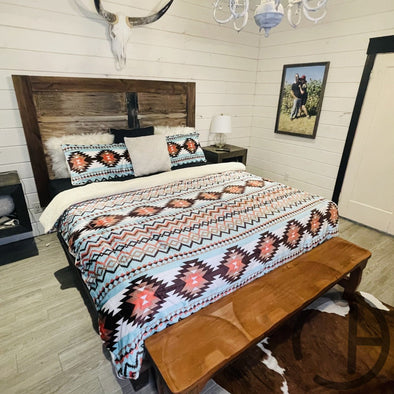 Patsy Sherpa Aztec Print 3 Piece Bed Set