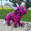 Pink Cow Print Longhorn Plush Stuffed Animal