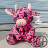 Pink Moo Sitting Cow Plush Stuffed Animal