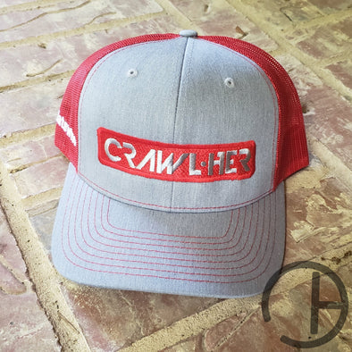Red & Gray Crawlher Snap Back Hat Hat
