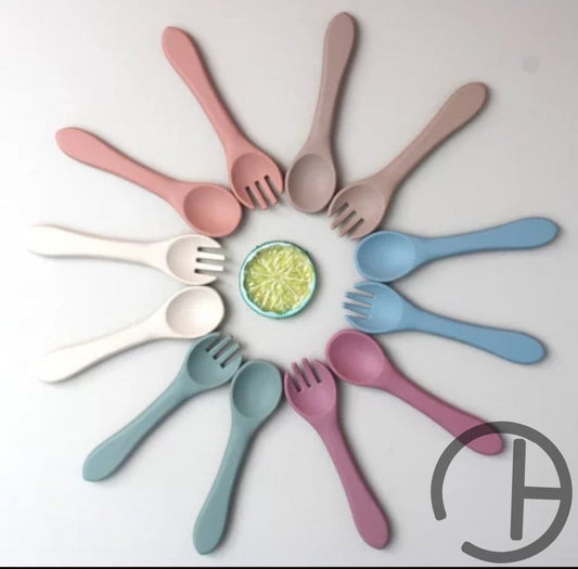 Silicone Fork & Spoon Set